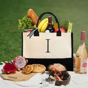 Custom Printing Logo Hot Sale Wedding Birthday Beach Festival <b>Gift</b> for Women <b>Teacher</b> Friend Bridesmaid Initial Tote Jute <b>Bags</b> - Product Image 2