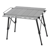 Table de barbecue coréen pliable en aluminium à hauteur réglable pour l'extérieur, prix de gros, table tactique portable IGT pour le camping