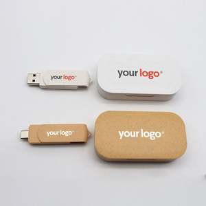 Clé USB 3.0 dégradable en paille de blé (Nouveau) avec logo personnalisable pour l'extension des ordinateurs de bureau professionnels - Product Image 6
