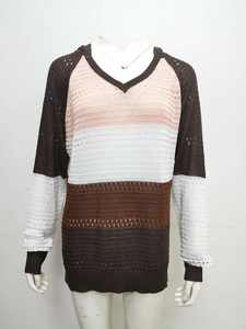 Autumn Women Patchwork Hooded Sweater Long Sleeve V-neck Knitted Sweater Casual <strong>Striped</strong> Pullover <strong>Jumpers</strong> New Female Hoodies - Product Image 6