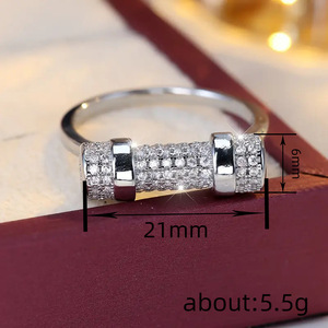 Anello con Design Geometrico a Forma di Manubrio, Anello Classico da Dito per Donne - Product Image 5