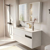 Kabinet Kamar Mandi Pintar yang Dipasang di Dinding dengan Mesin Cuci Mini Terintegrasi untuk Pakaian Dalam, Penyimpanan Laci Multi-Bagian untuk Apartemen.