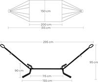 Outdoor Patio Langlebiger Hängemattenständer mit Baumwollstoff-Hängematte