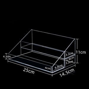 Tùy Chỉnh Máy Tính Để Bàn Lưu Trữ Hộp Hiển Thị Khay Màu Đen Và Trắng Cắt Trong Suốt <span class=keywords><strong>Acrylic</strong></span> Khay Cho Trái Cây Đồ Ăn Nhẹ Sản Phẩm Nhựa - Product Image 4
