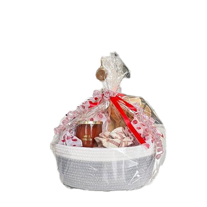 <span class=keywords><strong>Piccolo</strong></span> regalo moderno carino baby shower ovale grigio chiaro e bianco su misura corda di cotone pieghevole intrecciata cesti per soggiorno - Product Image 2