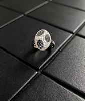 Vente en gros de bagues en argent sterling 925 avec zircon, bagues neutres, accessoires de mariage pour femmes, design de niche, bijoux de luxe, plaqué argent
