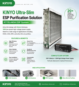 KINYO Système ESP Ultra-Fin KY13L440A 10W Purificateurs d'Air Haute Tension pour Collecte de Poussière HVAC <span class=keywords><strong>AHUs</strong></span>/ERVs pour Hôtels 500 CFM - Product Image 1