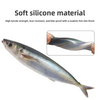 Leurre souple biomimétique pour la pêche en mer en acier inoxydable, simulation de maquereau espagnol, 15cm/335g, pour l'impression 3D transfrontalière