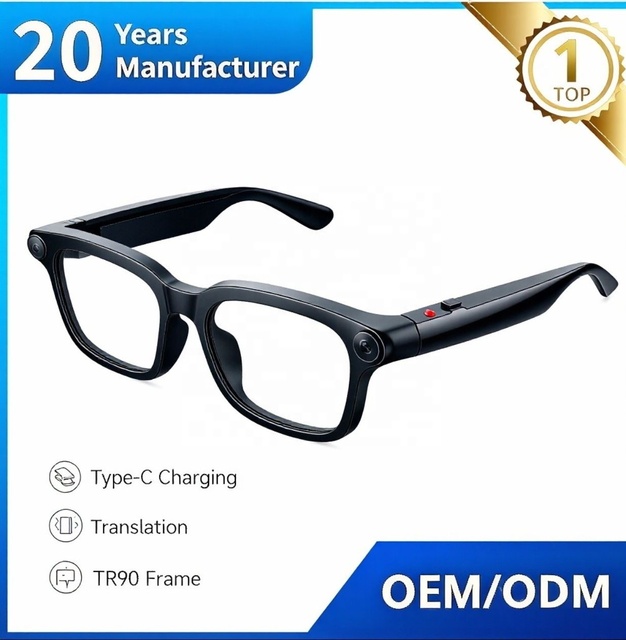 2026 AI Smart Glasses for Music Calls Photo/Video Recording Touch + Button Control AI Recognition Language Translation