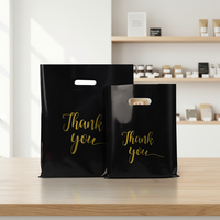 Sacs d'emballage en plastique refermables de qualité alimentaire avec logo personnalisé, sacs de remerciement pour supermarchés, commerces de détail et petites entreprises