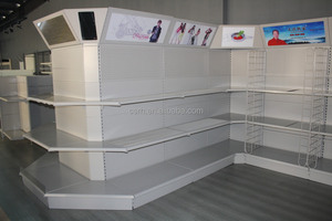 Flat <span class=keywords><strong>Back</strong></span> Panel Đôi Kệ Tròn Gondola Kệ - Product Image 3