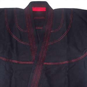 Kimono de Jiu Jitsu Brasileño Negro Personalizado Premium con Costuras en Contraste para Uniforme de Entrenamiento de Artes Marciales para Hombre - Product Image 5
