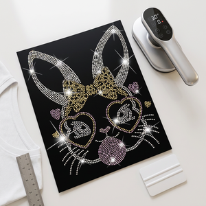 Applique en strass, garnitures en cristaux, matériaux de couture, DIY Lapin mignon pour vêtements, chapeaux, sacs, fournitures de couture - Product Image 2
