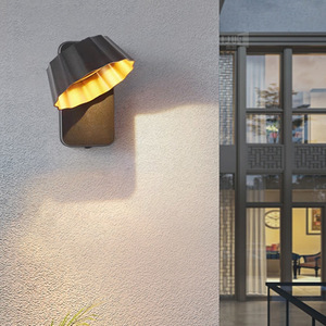Appliques murales extérieures étanches noires et dorées pour <span class=keywords><strong>porte</strong></span> <span class=keywords><strong>d</strong></span>'<span class=keywords><strong>entrée</strong></span>, idéales pour le jardin - Product Image 5