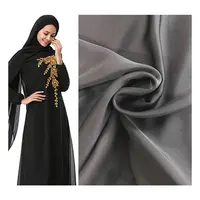 75D 150D % 100% polyester nida çözgü müslüman elbise arapça elbise örme kumaş