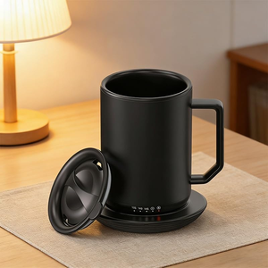 Taza de Café de Acero Inoxidable de Lujo con Aislamiento de 12 oz, Calentador de Tazas con Control de Temperatura, Base de Carga Inalámbrica para Escritorio de Oficina - Product Image 2