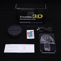 Base en bois LED personnalisée en gros pour lampes 3D, bases en ABS acrylique DIY pour lampes de table, de bureau, de chevet, et pour l'artisanat