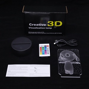 Wholesale Custom Led Light Wooden Base 3D Wood Lights <strong>Lamp</strong> Diy Abs Acrylic <strong>Bases</strong> <strong>Table</strong> Desk Bedside Night Light Base for Crafts - Product Image 4