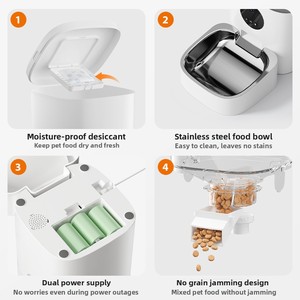 Comedero Inteligente para Gatos Dudu, Dispensador Automático de Comida para Mascotas con Temporizador y Cantidad Controlada, 6L, con Alimentación Remota por WiFi, Desmontable - Product Image 2