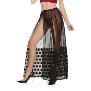 TD Coquette Maxi gonna traspirante a trapezio Design formale stile coreano tessuto a maglia in Chiffon di seta lunghezza Midi per l'inverno