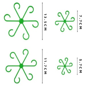 4 tailles Supports de tiges pour plantes grimpantes Supports de tiges en plastique réutilisables pour fleurs vertes Trelli Stem Hook Croissance Accessoires - Product Image 2