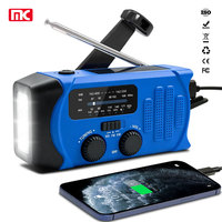 Emergency Radio NOAA Weather Band Shortwave AM FM Hand Crank Solar Charging Power Bank USB Flashlight Wholesale