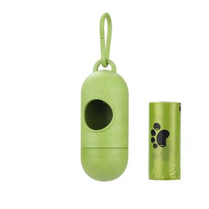 Distributeur de sacs à déjections pour animaux de compagnie, portable, écologique, en forme de pilule, pour l'extérieur, avec compartiment de rangement pour sacs à déchets, capsule en forme de paille - Product Image 3