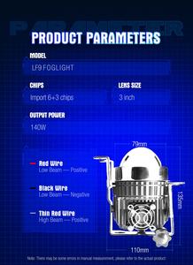 Xenplus haute puissance LF9 voiture Led antibrouillard lampes projecteur Led projecteur Led antibrouillard auxiliaire phares antibrouillard pour voiture universel - Product Image 6