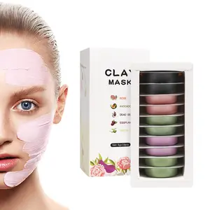 Schönheit Natürlicher Grüner Tee Avocado Kurkuma Bio Rosa Rose Totes Meer Ton Gesichts maske Kapseln Gesichts schlamm Maske Private Label