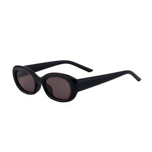 Dl-28204 Gafas de sol polarizadas ovaladas para mujer C9, montura de metal negro, lentes TAC, protección Uv400, parasoles de clase 2 - Product Image 4