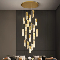 Luminaire suspendu de luxe pour duplex, idéal pour les appartements et villas modernes et minimalistes - Luminaire suspendu pour hall