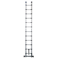 Escalera Telescópica Multiusos de Aluminio 3.8M/12.5FT, Tipo A, 12 Peldaños, Resistente, Alcance de 3800mm para Hogar y Sitio de Trabajo