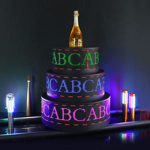 Présentoir de bouteilles LED clignotant avec logo personnalisé pour service VIP en boîte de nuit, programmable par application, bricolage pour glorificateur de champagne - Product Image 4