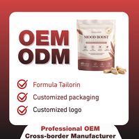 Capsules de stimulation de l'humeur en marque privée, soulagement du stress, soutien à l'équilibre de l'humeur, fabrication OEM ODM