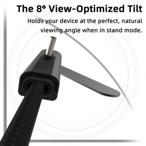 Câble de données USB 3.0 Type-C avec support pour téléphone portable - Charge rapide 3A, conducteur en cuivre pur, tissu en nylon, mains libres, pas besoin d'adaptateur supplémentaire - Product Image 6