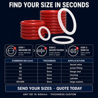 Joint torique en silicone, diamètre extérieur de 15 mm à 600 mm, épaisseur de 5 mm, joint d'étanchéité en caoutchouc rouge, taille personnalisée, directement de l'usine, marque Dongting, Chine