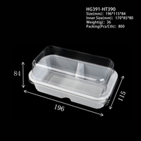 Boîte d'emballage jetable transparente en plastique PET Briwell pour biscuits, pâtisseries, desserts, gâteaux et sandwichs à emporter – Vente en gros