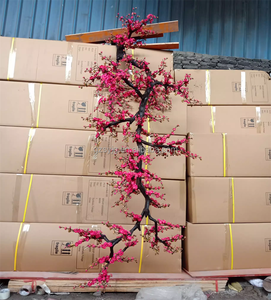 Cây lộn ngược nhân tạo, cây thông, Cây mận và hoa anh đào giả treo tường chi nhánh cho cửa sổ trong nhà hiển thị trang trí - Product Image 4