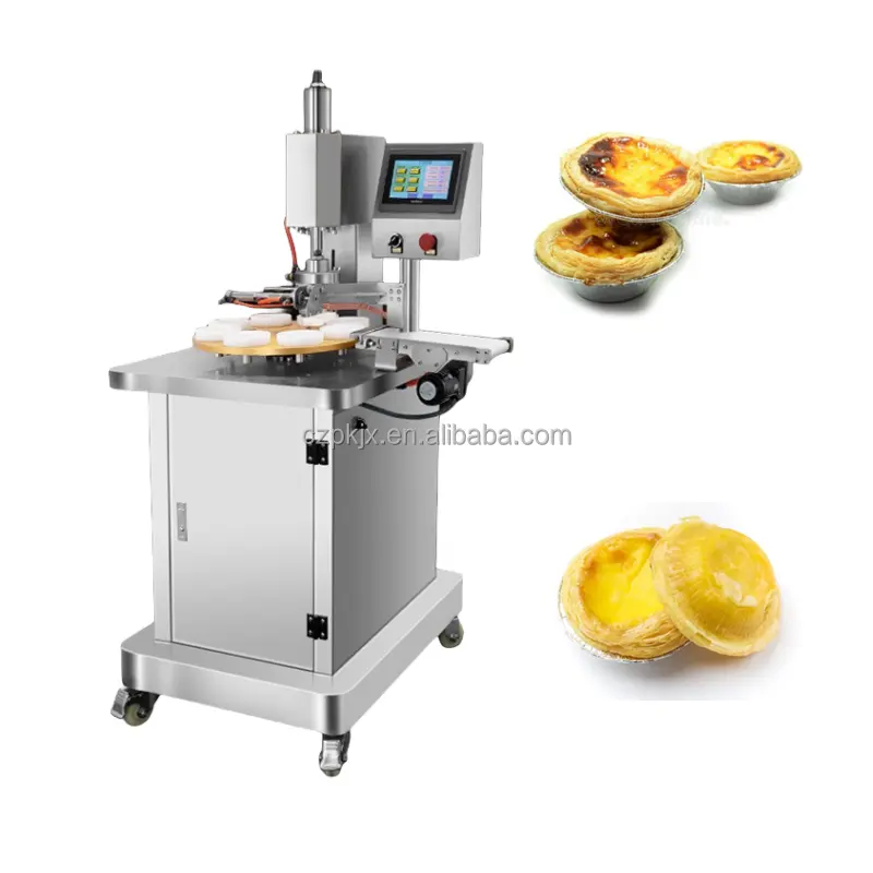 Mesin pembentuk tart telur otomatis, mesin pembentuk kulit tart telur otomatis makanan ringan mudah dioperasikan