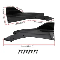 Kit carrosserie universel 2 pièces pour A5 A6 RS5 RS6 TT B7 B8 B6 B9 8P 8V 8Y : Spoiler de pare-chocs arrière, diffuseur et canards de protection