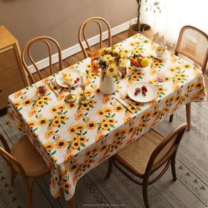 Tovaglia girasole <span class=keywords><strong>arancione</strong></span> floreale tovaglia per tavoli rettangolari impermeabile resistente e resistente copertura del tavolo per sala da pranzo - Product Image 1