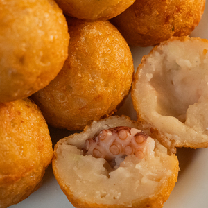 Mariscos fritos japoneses Takoyaki Frozen Octopus Body Ball Bolsa cocida a la venta - Product Image 3