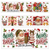 Autocollant de transfert de Noël pour gobelets, tasses et mugs – Idéal pour les coffrets cadeaux de fêtes