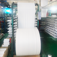 Rouleau de plastique tubulaire tissé en polypropylène transparent en gros pour la fabrication de sacs en PP, sacs d'emballage