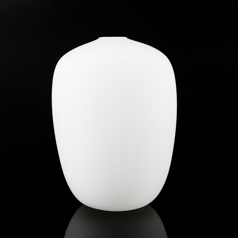 Handmade Custom Glass Opal White Blown