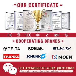 Robinet de lavabo commercial 4'' à montage inférieur, double poignée, design industriel, pour lavabo de lavage des mains, 2 trous pour l'installation - Product Image 5