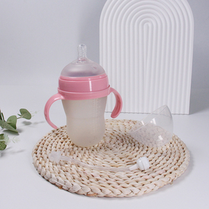 BPA libre de Venta caliente OEM bebé biberón silicona boca ancha botella marrón - Product Image 6