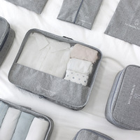 Lot de 7 cubes de rangement pour bagages en polyester, écologiques, portables, durables, de haute qualité, à fermeture éclair, pour la compression des vêtements - Vente chaude