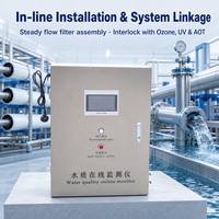 Analyseur de qualité de l'eau en ligne multiparamètres : pH, Turbidité, ORP, Conductivité, Chlore résiduel, Ozone, pour canalisations, piscines et eaux recyclées