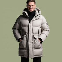 Veste matelassée OEM pour homme en duvet de canard blanc à 90 %, parka personnalisée ODM, manteau à capuche chaud et épais, coupe-vent et imperméable pour l'hiver